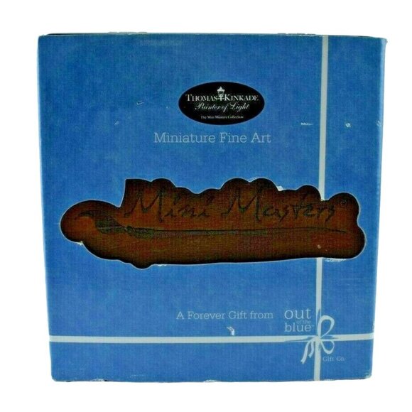 Out of the Blue Mini Masters Thomas Kinkade Miniature Fine Art with Easel - Picture 2 of 8